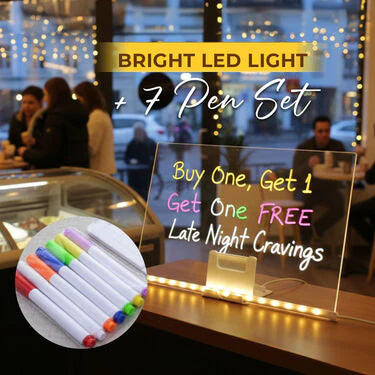 🎨✍️3D Acrylic LED Writing Pad with Pen for Kids & Home - Draw, Write & Glow✨