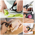 ✂️ Multipurpose Heavy-Duty Kitchen Scissors | Premium Stainless Steel Shears 🥩🥦