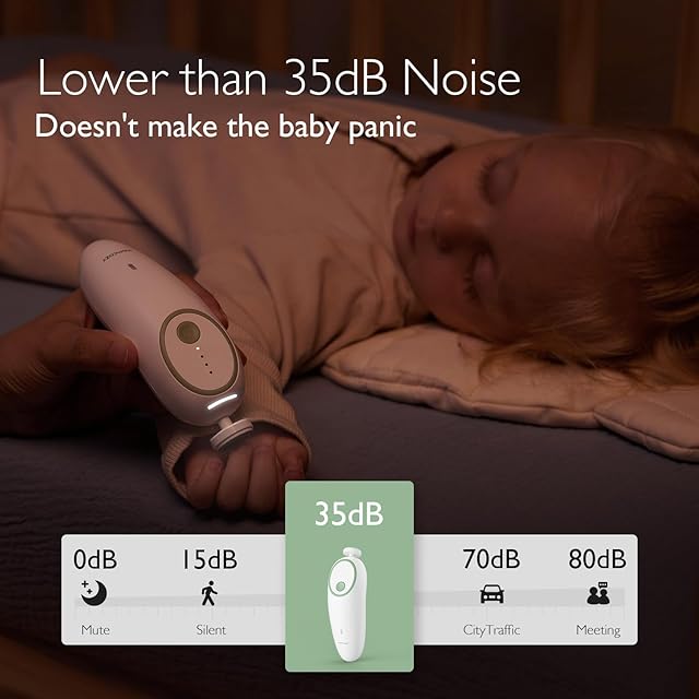 🍼💅 Gentle Electric Baby Nail Trimmer – Safe Rechargeable Nail File for Newborns & Toddlers