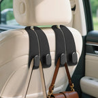 Premium Leather Car Seat Hooks – Stylish Car Organizer (Pack of 2)