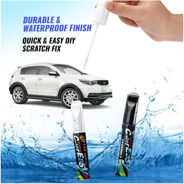Car Bike Paint Scratch Repair Pen (White & Black)- (Pack of 2)