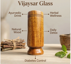 Ayurvedic Vijaysar Wooden Glass 🌿 – Natural Sugar Balance Tumbler 🩺✨