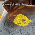 🎨✍️3D Acrylic LED Writing Pad with Pen for Kids & Home - Draw, Write & Glow✨