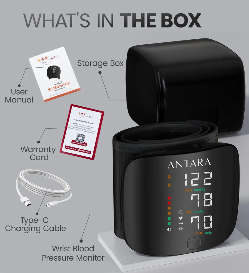 Rechargeable Wrist Blood Pressure Monitor Device