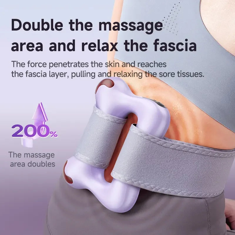 Vibrating Fascia Ring Massage Gun with Hear Pain Relief