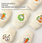 Baby Knee Pads with Cute Animal Embroidery