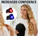 Laser Hair Growth Cap - Red & Blue Light Therapy for Hair Regrowth, Full Scalp Coverage Treatment for Men & Women