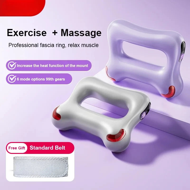 Vibrating Fascia Ring Massage Gun with Hear Pain Relief